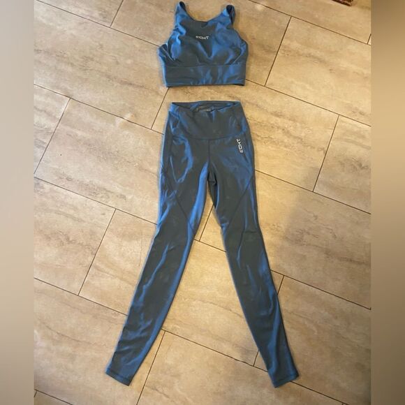 ECHT women's sports set top and blue leggings size  small - Picture 1 of 14